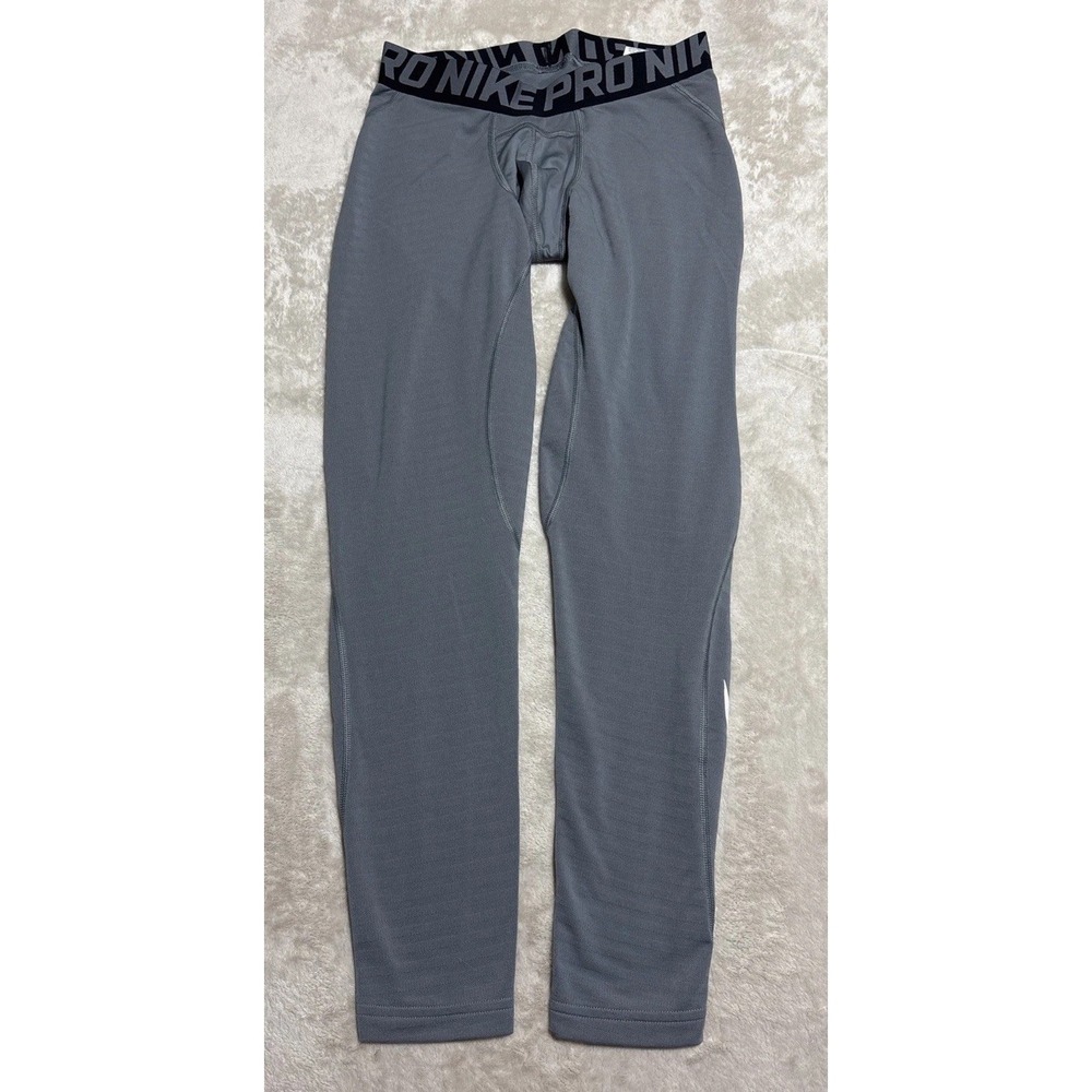 NIKE PRO Compression Tights Boys Size Large Gray